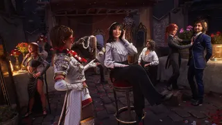 Clair Obscur: Expedition 33 characters hanging out in a dressing room.