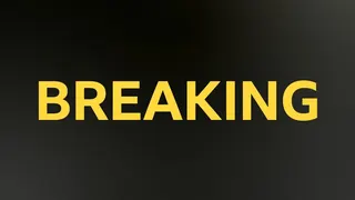 BBC Sport breaking news image. Breaking written in yellow capital letters on a black background.