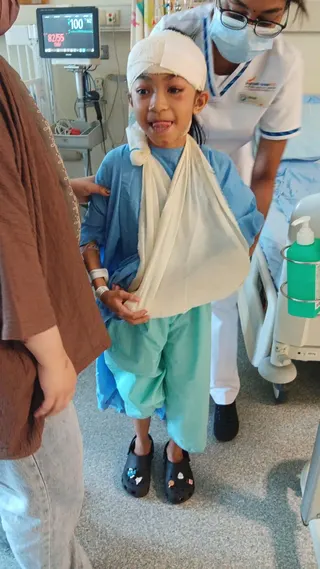 Nurshafira was hospitalised for three days and returned to school after three weeks.
