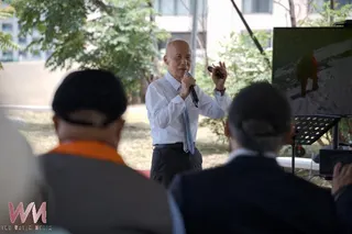 前駐法大使呂慶龍認為和平意象藝術揭碑及論壇意義深遠，特地從台北再次來到澎湖共襄盛舉。(圖/郭偉民攝)