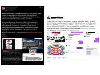 The controversy has sparked an uproar among Malaysian BTS fans online. — Screenshot via X and Threads