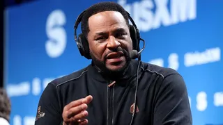 Jerome Bettis speaking on SiriusXM at Super Bowl LIX in New Orleans Louisiana