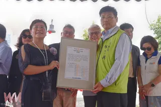 澎湖女兒臺南市和平扶輪社長徐瑛琦指出，此座地標不僅能為澎湖帶來觀光效益，更是國際交流與和平教育的重要象徵。(圖/澎湖縣政府提供)