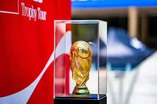 圖為FIFA世界盃冠軍獎盃。（路透）