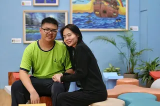 Portrait of Ms Vivi Lee and her son Marcus at Pathlight School Ang Mo Kio on May 18.