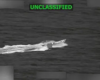 Screengrab of black and white video