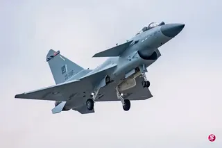 中国出口巴基斯坦的首批歼10CE战机，2022年3月正式交付给巴基斯坦空军。 （中新网）