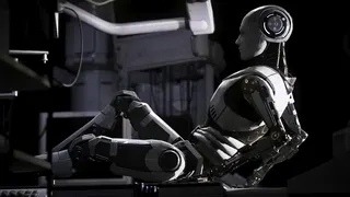 The Talos Principle 3 trailer still - android rising from bed