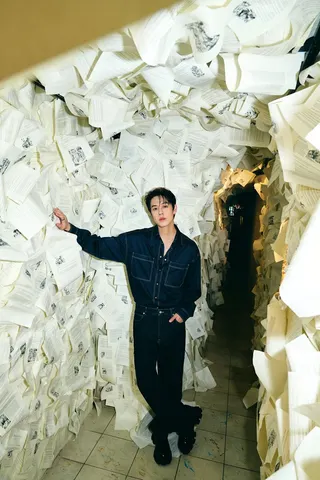 孫麥傑受邀出席 《愛麗絲夢遊仙境》特展，分享本身也熱愛看展覽。(圖周子娛樂提供)