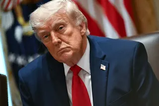 US President Donald Trump looks on during a cabinet meeting in the Cabinet Room of the White House in Washington, DC, on May 27, 2026. (Photo by Kent NISHIMURA / AFP)