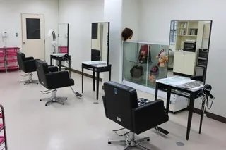 The in-house hair salon at Tochigi Prison.