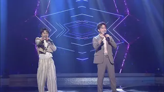 《綜藝一級棒》陳孟賢（左起）與許志豪合唱〈梅蘭梅蘭我愛你〉。中視提供