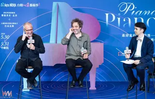 臺灣鋼琴家盧易之與孟朵、巴賓兩位藝術家暢談《Piano piano》創作歷程與合作火花。（圖/臺中國家歌劇院提供）