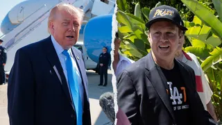 U.S. President Donald Trump and LA Mayoral candidate Spencer Pratt in a split image