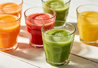 研究指出，含糖果汁飲料雖以植物為原料，卻因高度加工而使心臟病罹患風險上升約40％。（示意圖／AI生成圖）