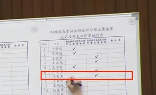 王美惠於去(114)年12月5號財劃法覆議案中贊成中央刪除嘉義市每年約69億輔助款。(圖／張啓楷市長競選團隊)
