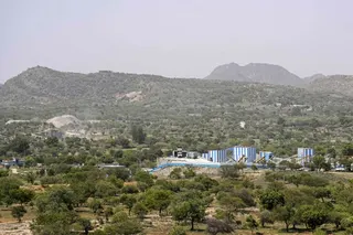 This photograph taken on May 19, 2026 shows a stone quarry (left) and crushing plant near Avinashi village in Rajasthan’s Neem Ka Thana town. — AFP pic