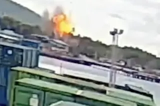 The blast in Indonesia’s restive eastern Papua region startled locals with a thunderous boom yesterday afternoon, emitting a ball of flames followed by a thick smoke column, according to footage broadcast on Kompas TV. — Picture via Facebook