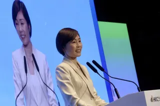 Hong Kong Investment Corporation CEO Clara Chan Ka-chai speaks at a forum at Regent Hong Kong on May 22, 2025. Photo: Jonathan Wong