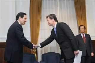 前總統馬英九與前國安會秘書長金溥聰。 圖：總統府/提供（資料照）
