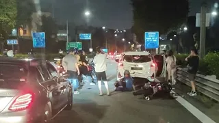 BKE一天内三起严重车祸 摩托车骑士一死三送院
