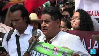 Mexican police tear-gas teachers' protest 10 days before World Cup