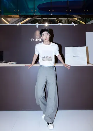 U:NUS成員蔡承祐退伍後首次公開露面。THE HYUNDAI現代百貨提供