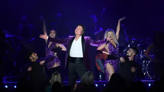 Donny Osmond performing on stage during his solo residency at Harrah's Las Vegas