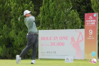 泰國選手雪曼Sherman Santiwiwatthanaphong第一回合打出69桿-3暫並列領先。Tlpga／葉勇宏攝
