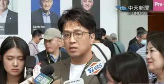 沈伯洋3日參訪InnoVEX科技新創展會。（圖／中天新聞）