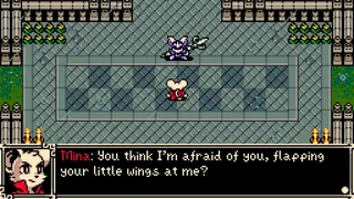 Mouse protagonist Mina faces down an enemy in Mina the Hollower