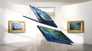 MSI Prestige 14 Flip AI+ Van Gogh edition, in a gallery