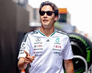 George Russell in Monaco