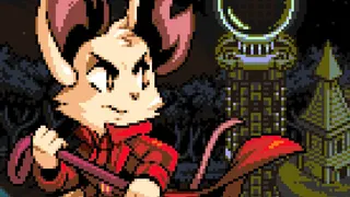 Mina the Hollower artwork showing a mouse in a red jacket holding a whip
