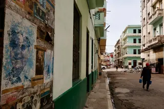 A portrait of former Cuban leader Raul Castro is seen in Havana, as Cuba grapples with economic hardship and renewed pressure from Washington. Photo: Reuters