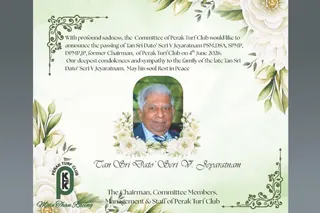 Prominent lawyer Tan Sri V. Jeyaratnam died of natural causes at his home this morning. He was 101. - Pic from Social Media