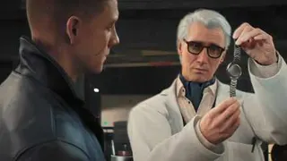 Q holding Bond's old watch in 007 First Light.
