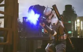 A Clone Trooper aims a weapon in Star Wars Zero Company