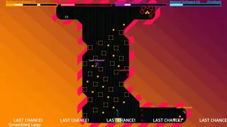 A platforming gauntlet from the game N Plus Infinity Times Two