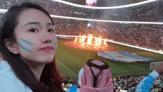 阿冷來在卡塔爾世界盃看台