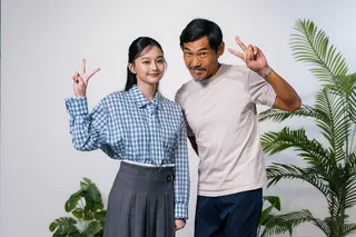 《大愛街2巷》夏靖庭（右）、邵奕玫飾演祖孫。大愛提供