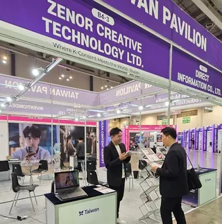圖說： Zenor Creative Tech（創視紀AI影視創作平台）於BCM 2026展示原創愛情電影IP《瞬時遊戲》及AI影視創作成果，吸引國際買家關注。