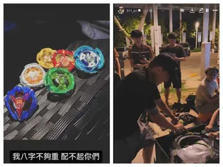 春風最近深夜常與小朋友切磋戰鬥陀螺。（圖／翻攝自Threads@911_eo）
