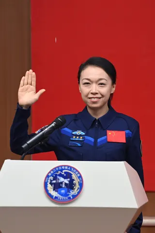 港府稱，正協調首位香港太空黎家盈日後回港舉辦「天地對話」。（中新社）