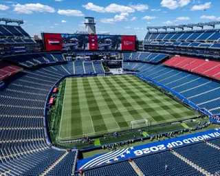 The scene in Foxborough before Iraq’s World Cup showdown with Norway