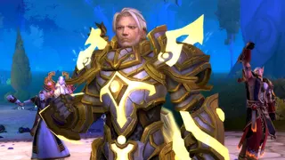 Turalyon stands proud in World of Warcraft Midnight, wreathed in light-enhanced armour, stoic and strong.
