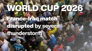 The second group stage match in Group I was disrupted for two hours amid an intense thunrderstorm.