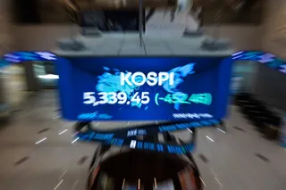 The Kospi displayed in Seoul.