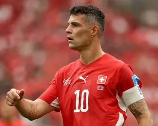 Granit Xhaka pictured during Switzerland's World Cup game against Canada.