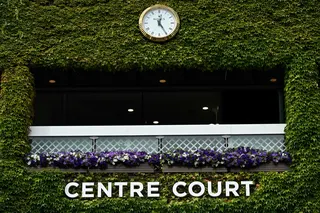 A look at the Centre Court covered entirely in ivy. — AFP pic